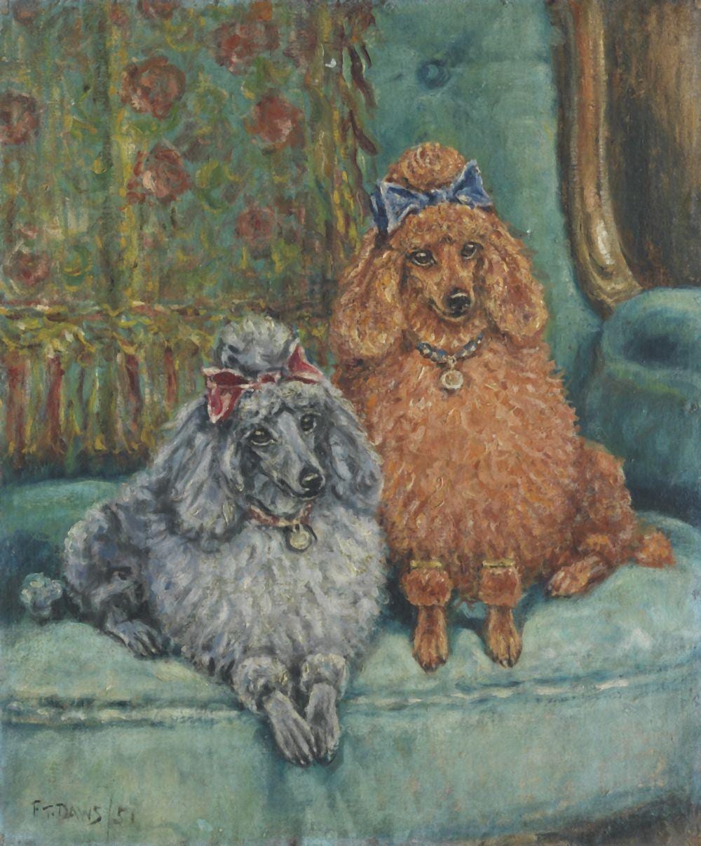 Frederick Thomas Daws comparable auction result: frederick thomas daws british 1878 1956 apricot and sable mannerhead poodles