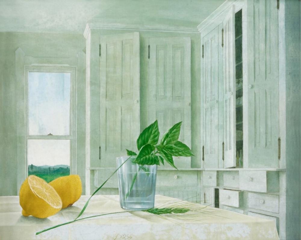 John Wilde comparable auction result: interior with lemons