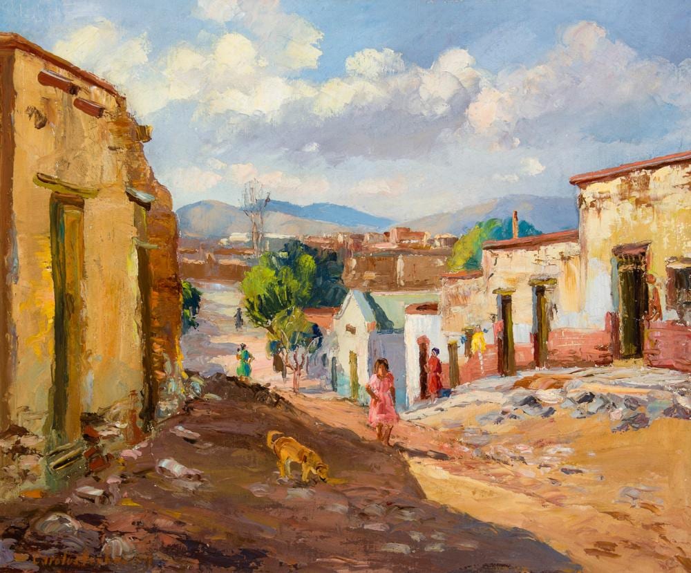 Carolus Verhaeren comparable auction result: carolus verhaeren mexican street scene
