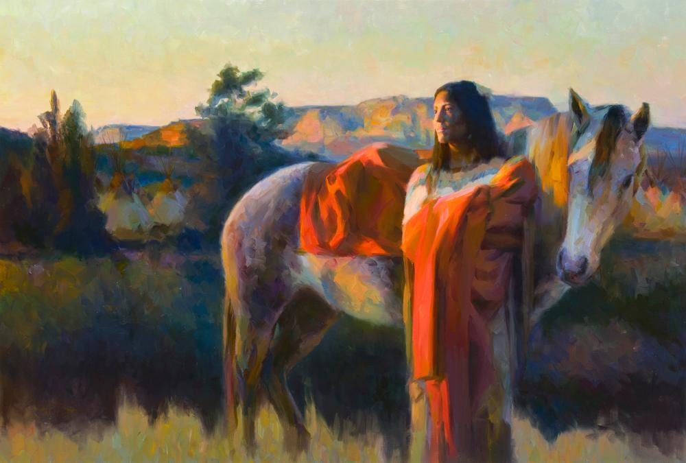 Tom Darro comparable auction result: tom darro cheyenne mother and child