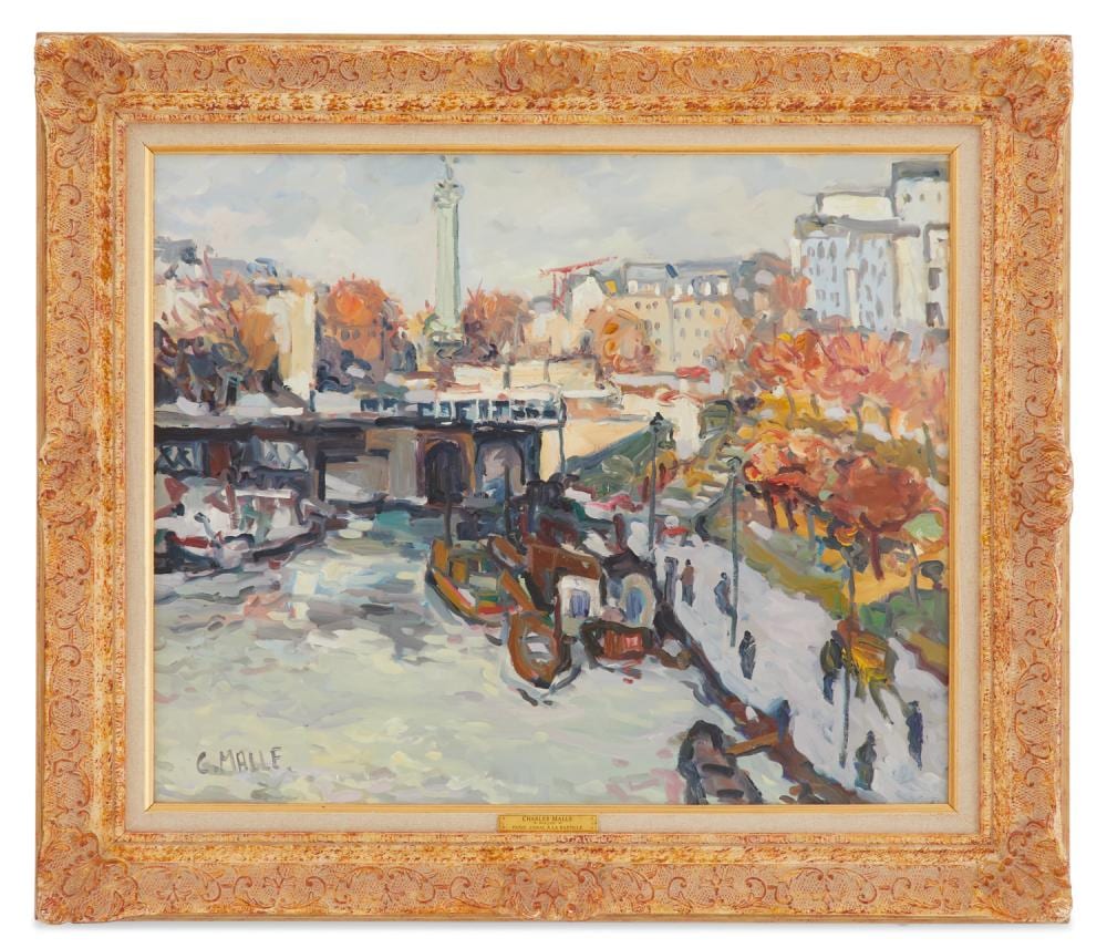 Charles Malle comparable auction result: charles malle french 1935 2023 paris canal a la bastille