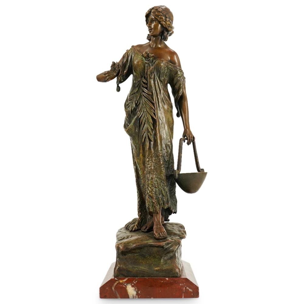 Andor Ruff comparable auction result: andor ruff austrian born 1885 flower picker bronze