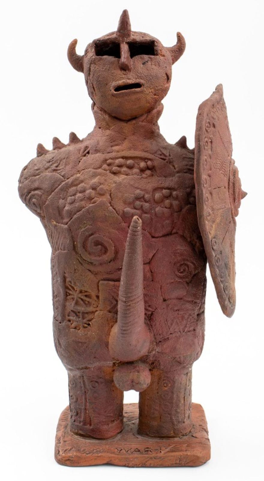Louis Mendez comparable auction result: louis mendez wari art pottery sculpture