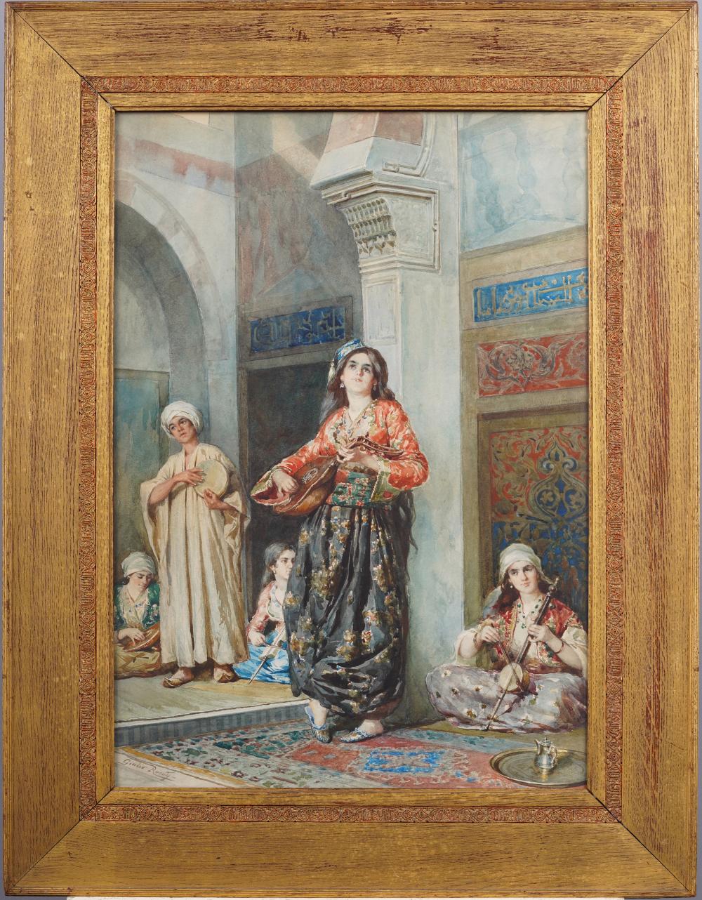 Giulio Rosati comparable auction result: giulio rosati 1858 1917 antique italian orientalist portrait signed framed painting