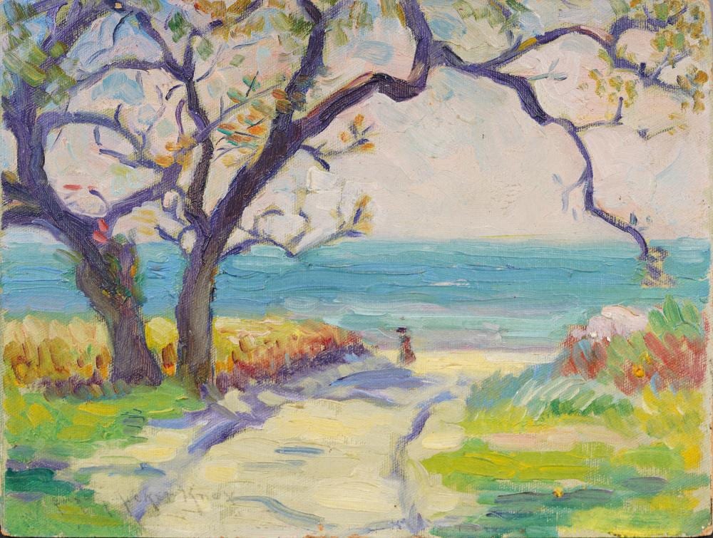 Susan Ricker Knox comparable auction result: susan ricker knox 1874 1959 exhibited woman artist impressionist beach scene oil painting
