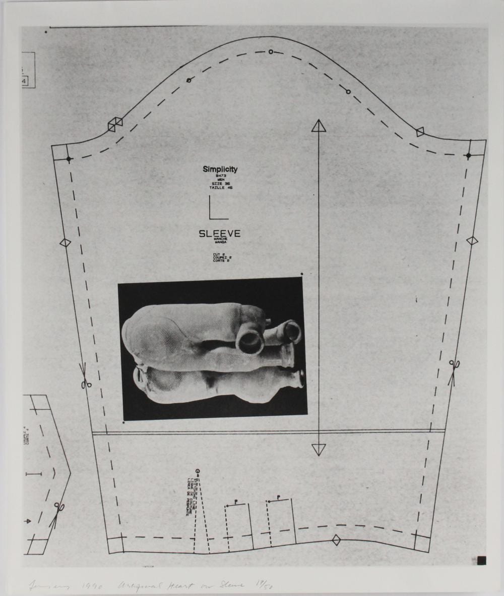 Annette Rose Lemieux comparable auction result: annette rose lemieux american 1957 artificial heart on sleeve gelatin silver print