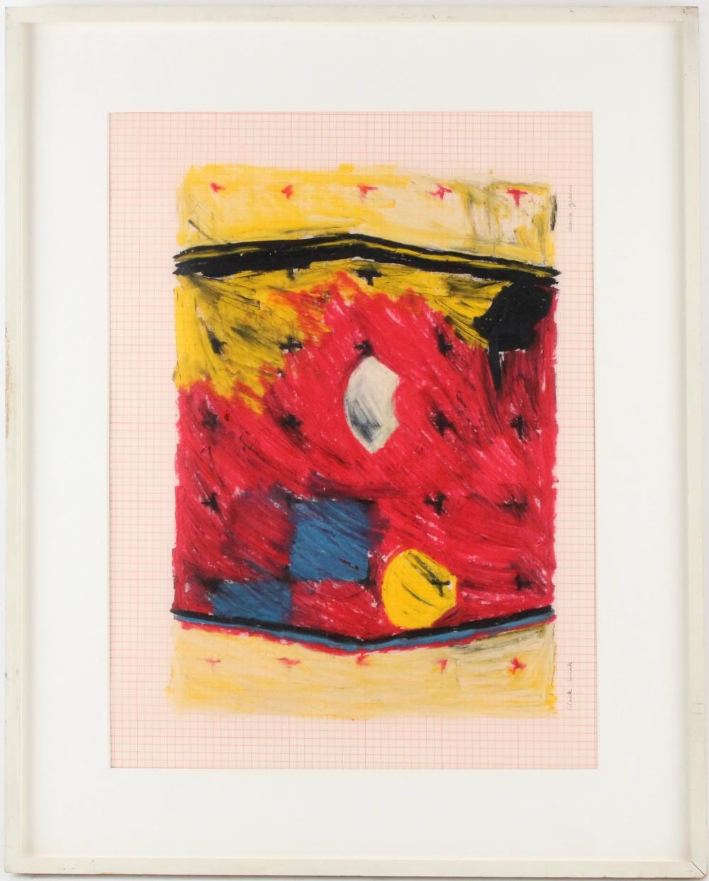 Denise G Green comparable auction result: denise g green american 1946 black break oil pastel on mylar