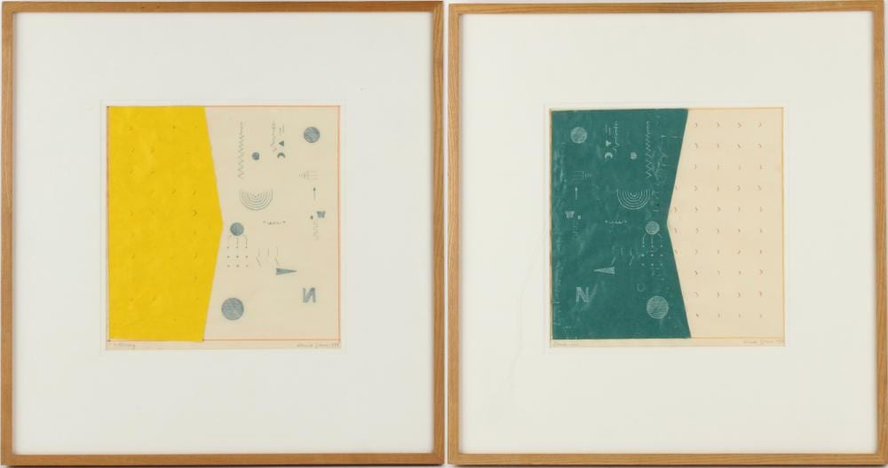 Denise G Green comparable auction result: denise g green american 1946 dictionary thesaurus colored pencil and carbon paper on vellum