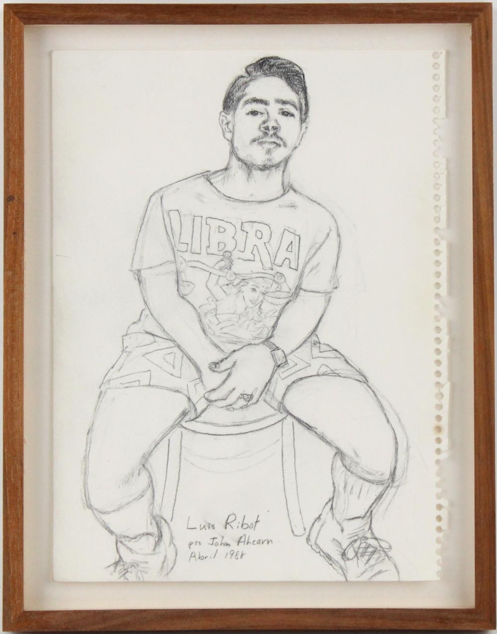 John Ahearn comparable auction result: john ahearn american 1951 luis ribot graphite charcoal pencil on paper