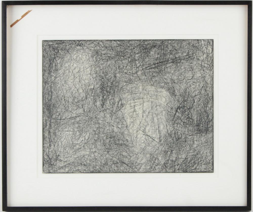 Joseph James Nechvatal comparable auction result: joseph james nechvatal american 1951 hey you graphite on paper