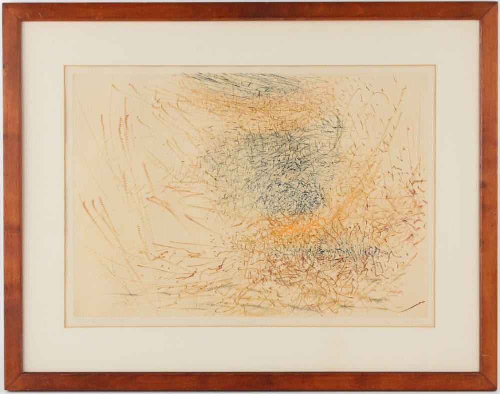 Bernard Childs comparable auction result: bernard childs american 1910 1985 frumente lithograph