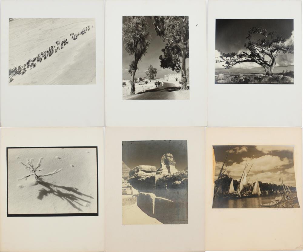 Alfred Cook comparable auction result: alfred cook two egyptian scenes sepia toned photographs