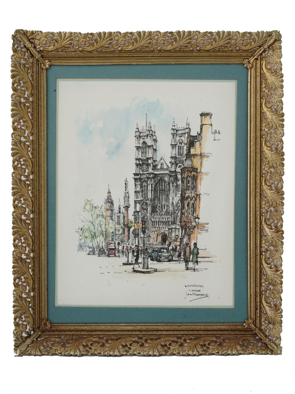 Johannes Korthals comparable auction result: dutch london cityscape lithograph by jan korthals