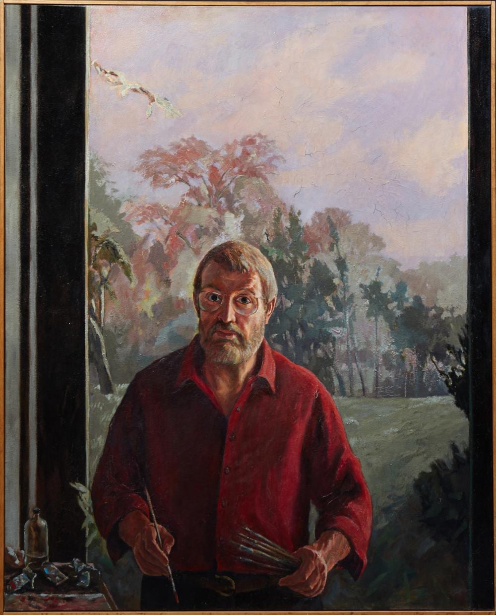 Xavier De Callatay comparable auction result: xavier de callatay american belgium 1932 1999 self portrait of the artist 1985 h 60 in w 47 1 2 in framed h 61 in w 48 in