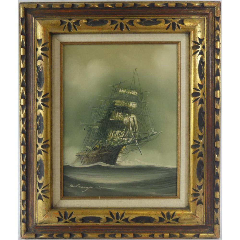 Renato Longanesi comparable auction result: renato longanesi clipper ship oil on canvas