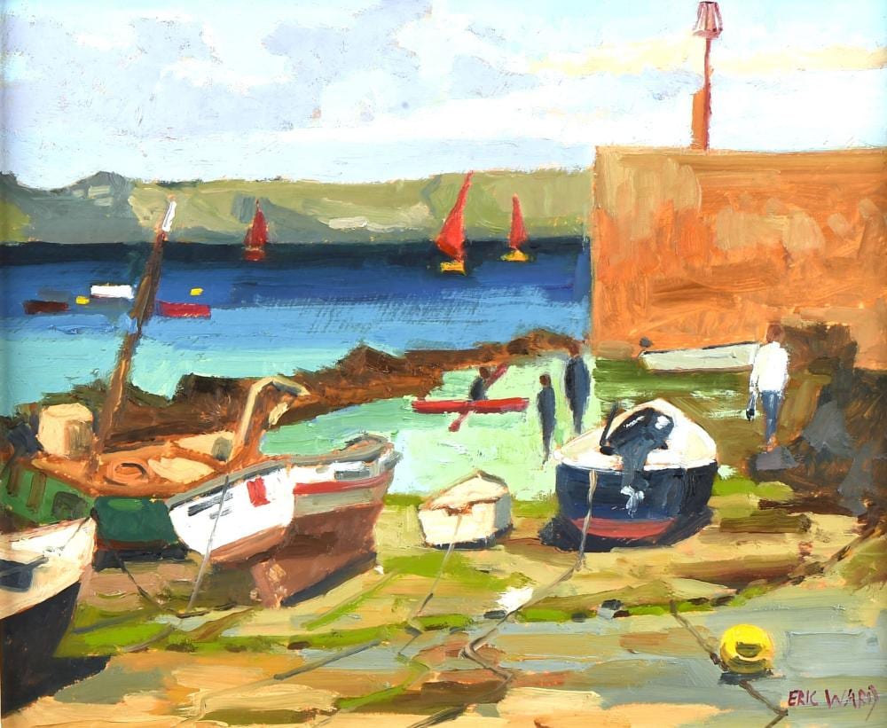 eric ward british b 1945 low tide at portscatho · Ewbank's · 2024-07-25 Eric Ward comparable auction result: eric ward british b 1945 low tide at portscatho