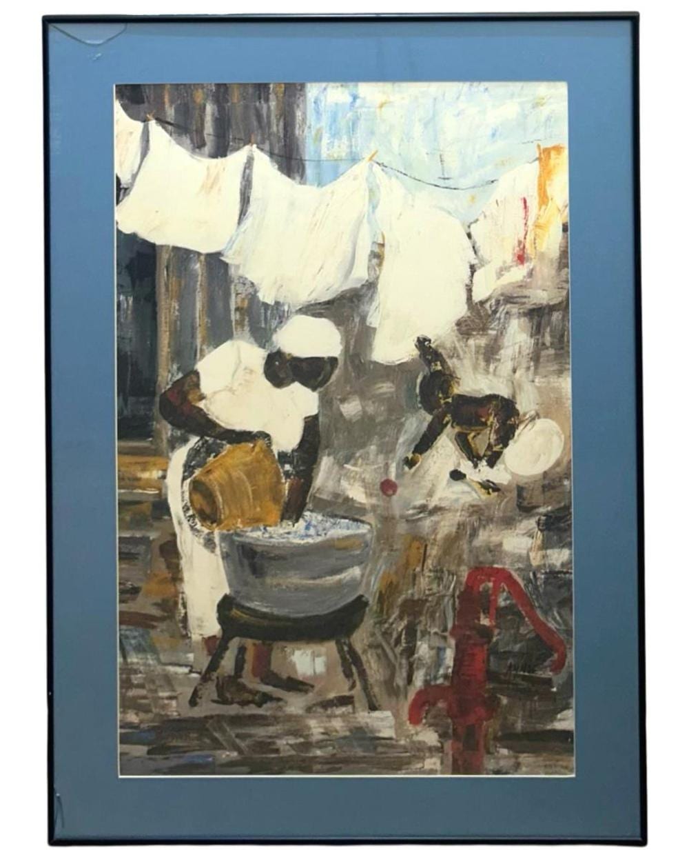 Annie Lee comparable auction result: annie lee drip dry print