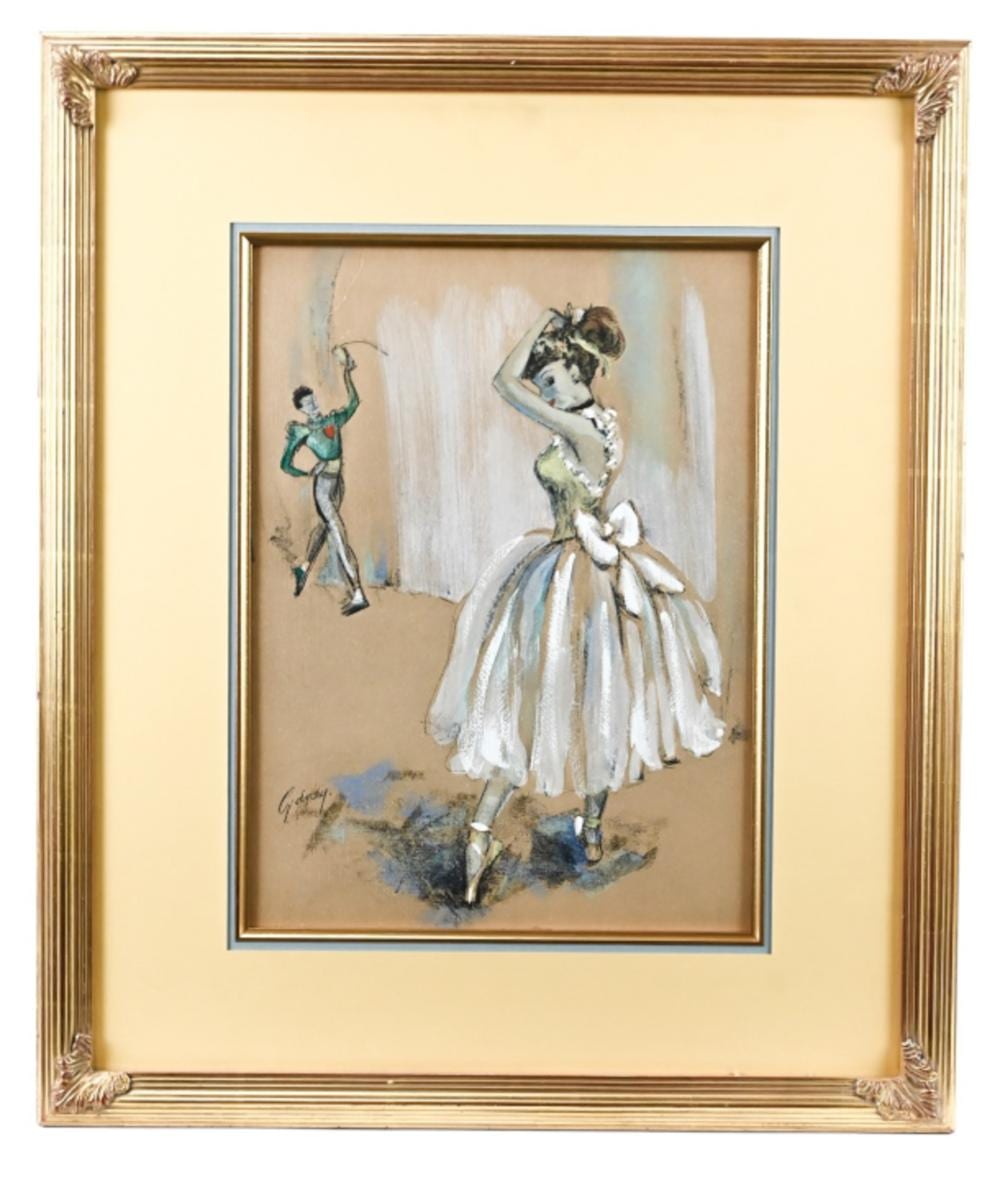Cydney Grossman comparable auction result: cydney grossman signed gauche painting ballerina