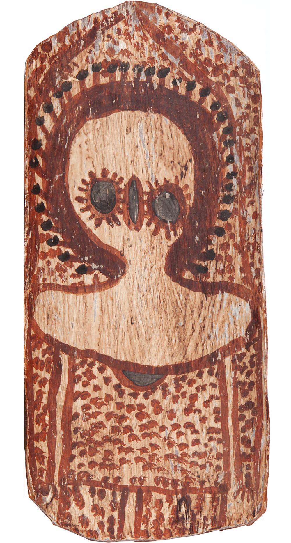 WAIGAN DJANGHARA comparable auction result: waigan djanghara wandjina c 1977 ochres on bark