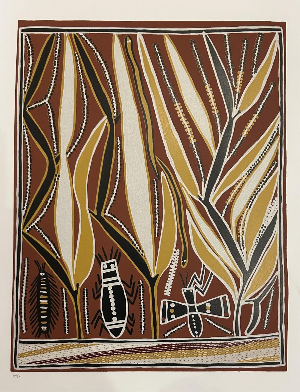 David Malangi comparable auction result: david malangi mulgana story 1988 lithoraph edn