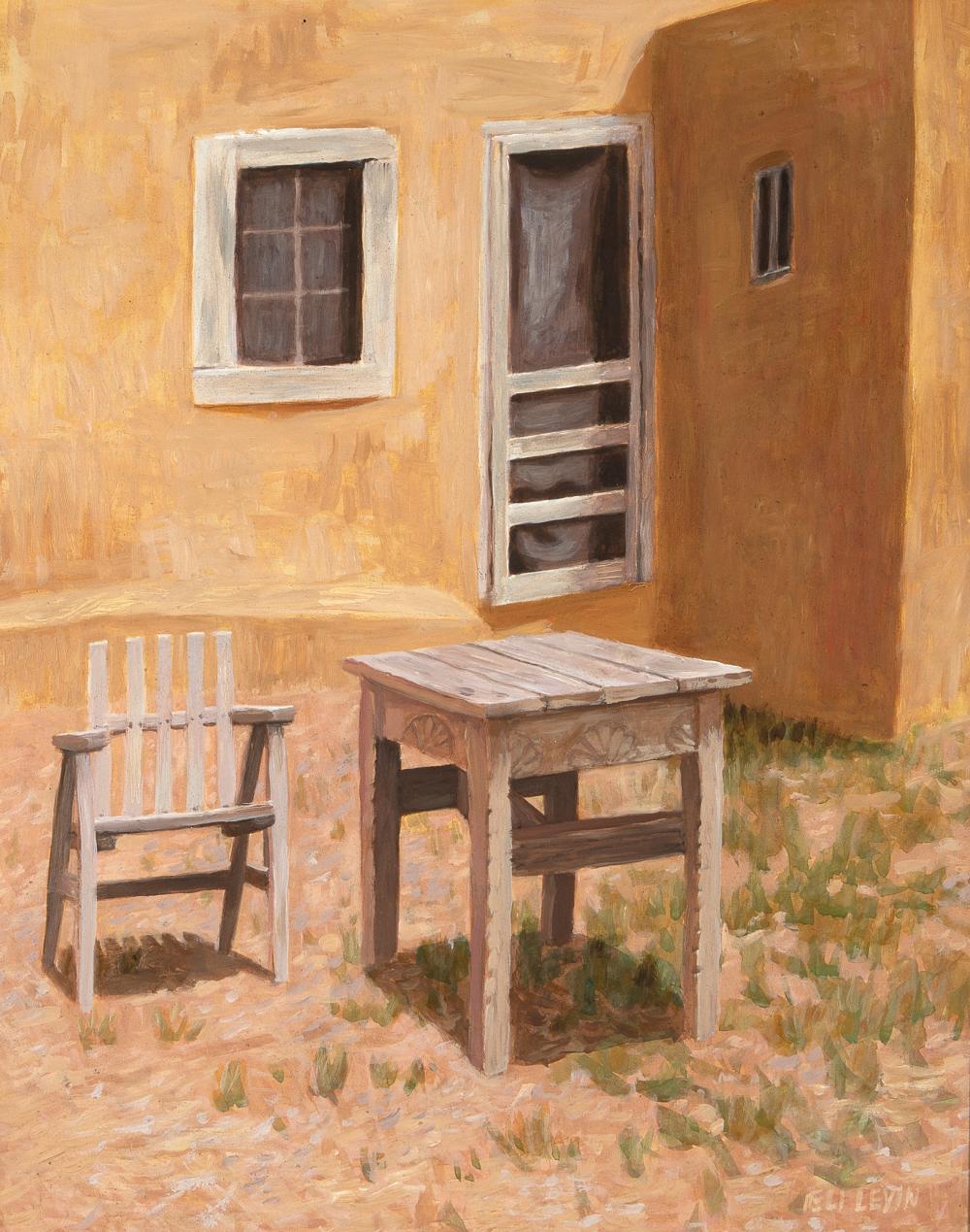 eli levin my back door table and chair · Santa Fe Art Auction · 2024-07-24 Eli Levin comparable auction result: eli levin my back door table and chair