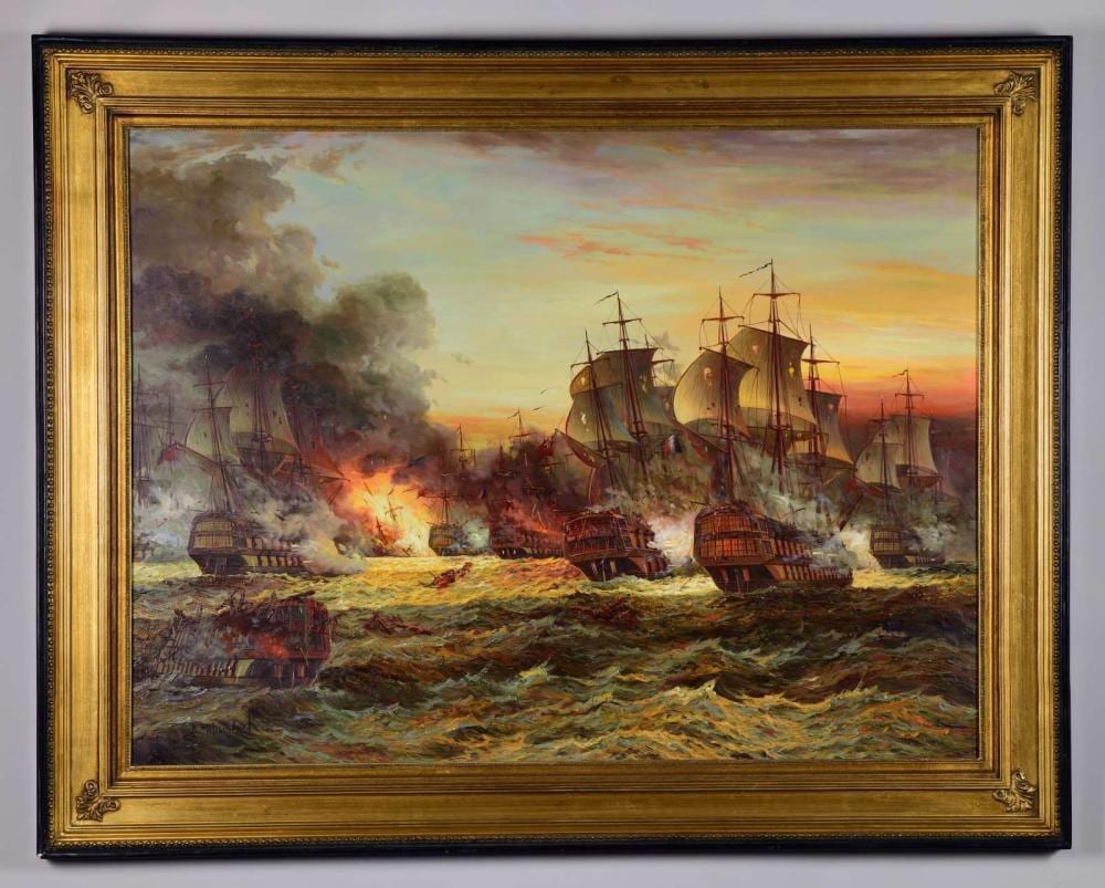 Albert Munghard comparable auction result: albert munghard american 1919 1998 sea battle