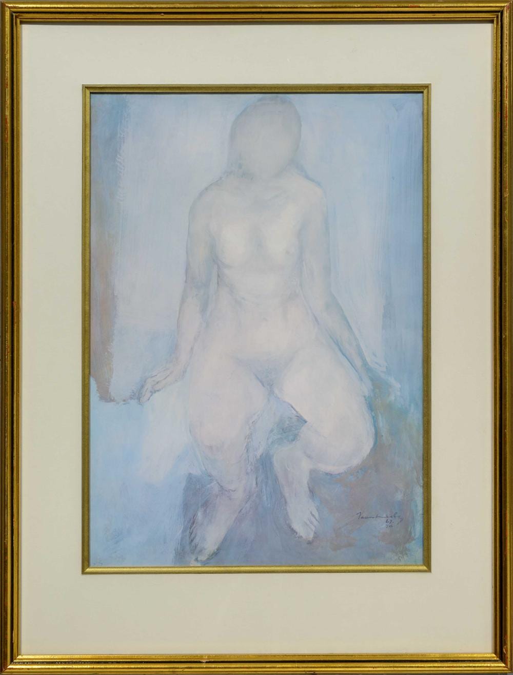 Jean Welz comparable auction result: jean welz sa 1900 1975 reproduction sitting nude signed dated 67 70 in the plate 50 x 35