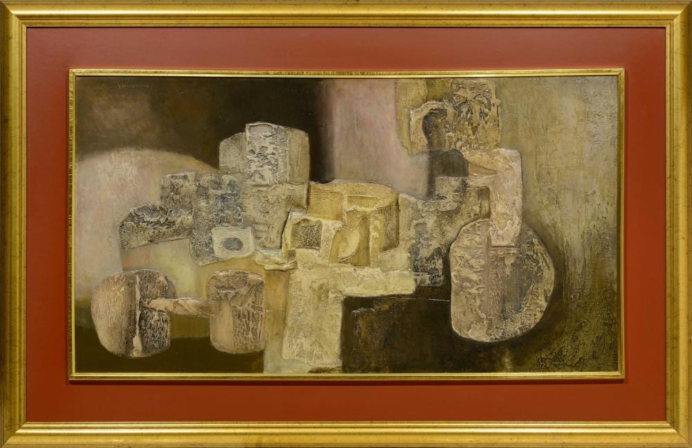 Jan Dingemans comparable auction result: jan dingemans sa 1921 2001 oil abstract still life signed 51 x 94