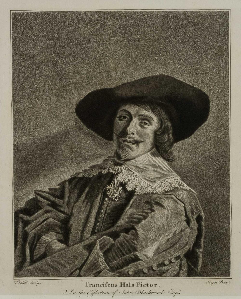 François Craenhals comparable auction result: f hals 1580 after baillie 1723 portrait of frans hals 1765 mezzotint