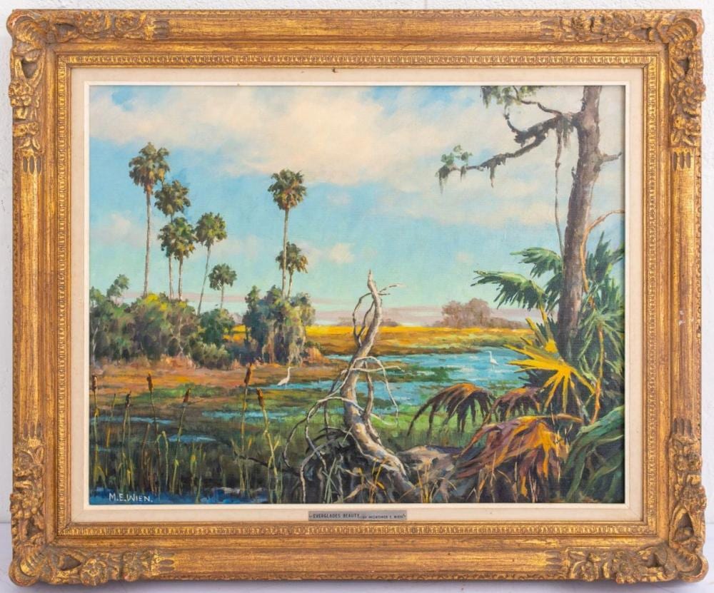 Mortimer E. Wien comparable auction result: m e wien everglades beauty oil on canvas
