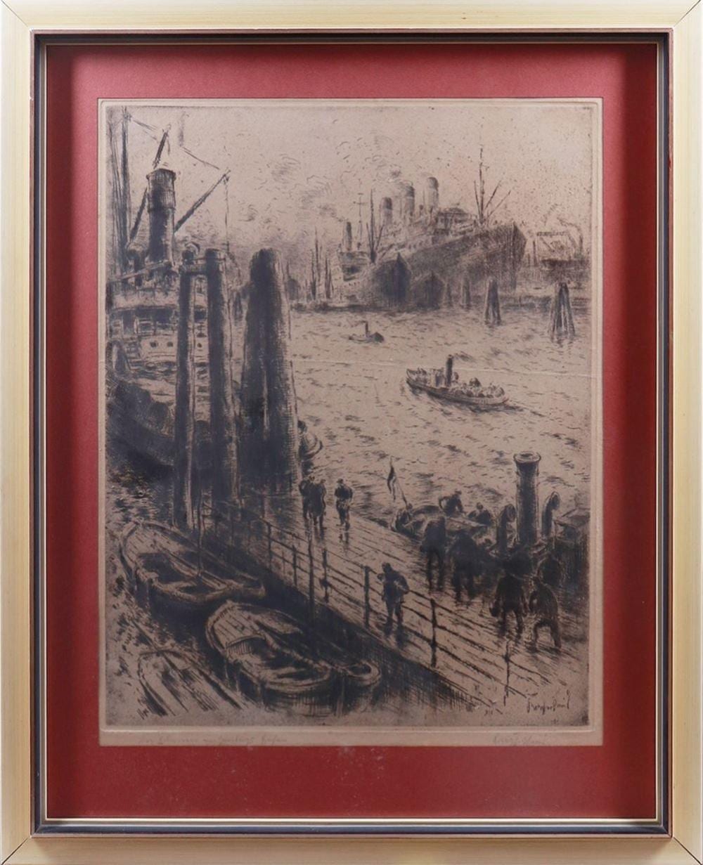 Hermann Kupferschmid comparable auction result: hermann kupferschmid hamburg harbor