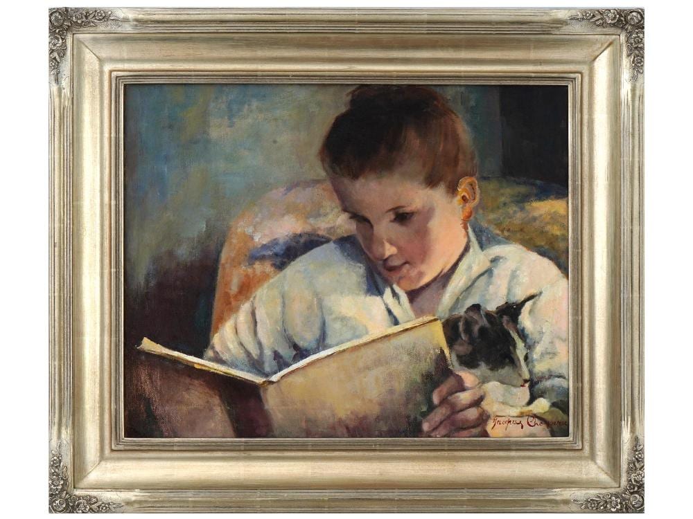 Jacques Chapiro comparable auction result: french oil portrait painting by jacques chapiro