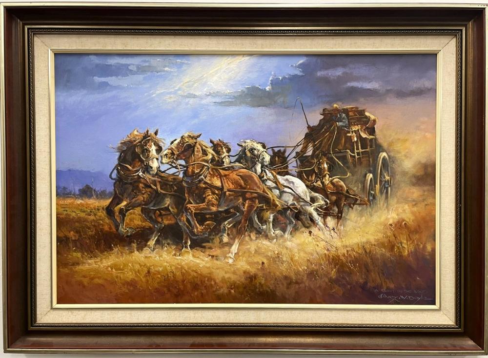 D'Arcy W. Doyle comparable auction result: darcy doyle cobb co horse drawn stage coach