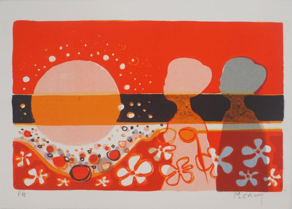 Frédéric Menguy comparable auction result: fr d ric menguy sunset in a flowering field