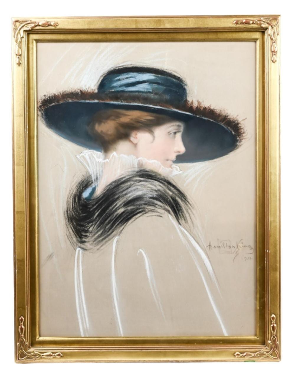 hamilton king signed gauche pastel portrait · Greenwich Auction · 2024-08-01 Hamilton King comparable auction result: hamilton king signed gauche pastel portrait