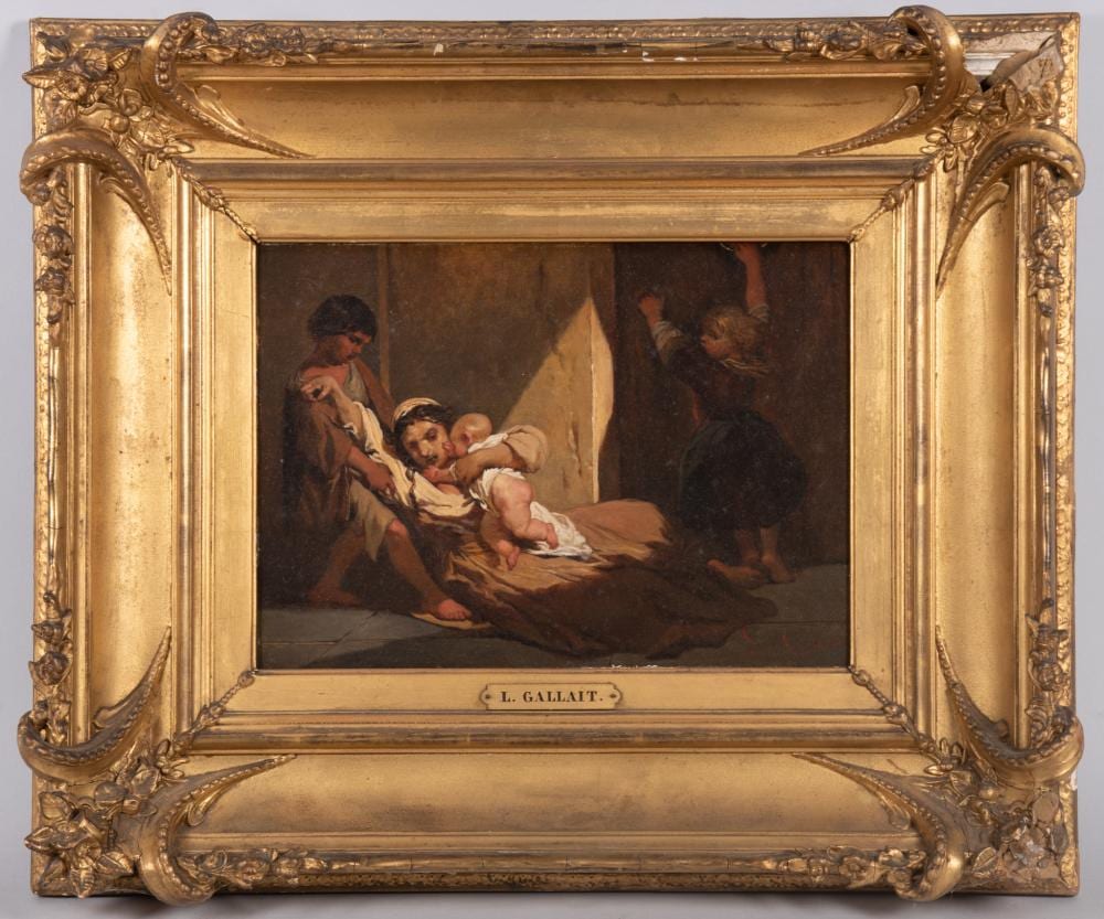 louis gallait belgian 1810 1887 consolation oil on panel · Link Auction Galleries · 2024-08-02 Louis Gallait comparable auction result: louis gallait belgian 1810 1887 consolation oil on panel