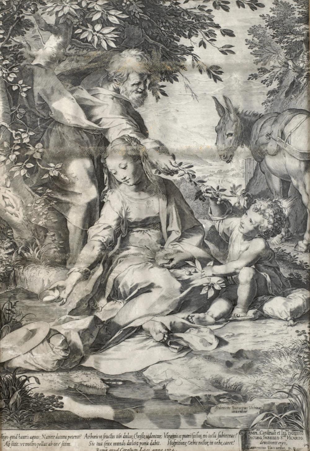Cornelis Cort comparable auction result: cornelis cort ruhe auf der flucht nach gypten