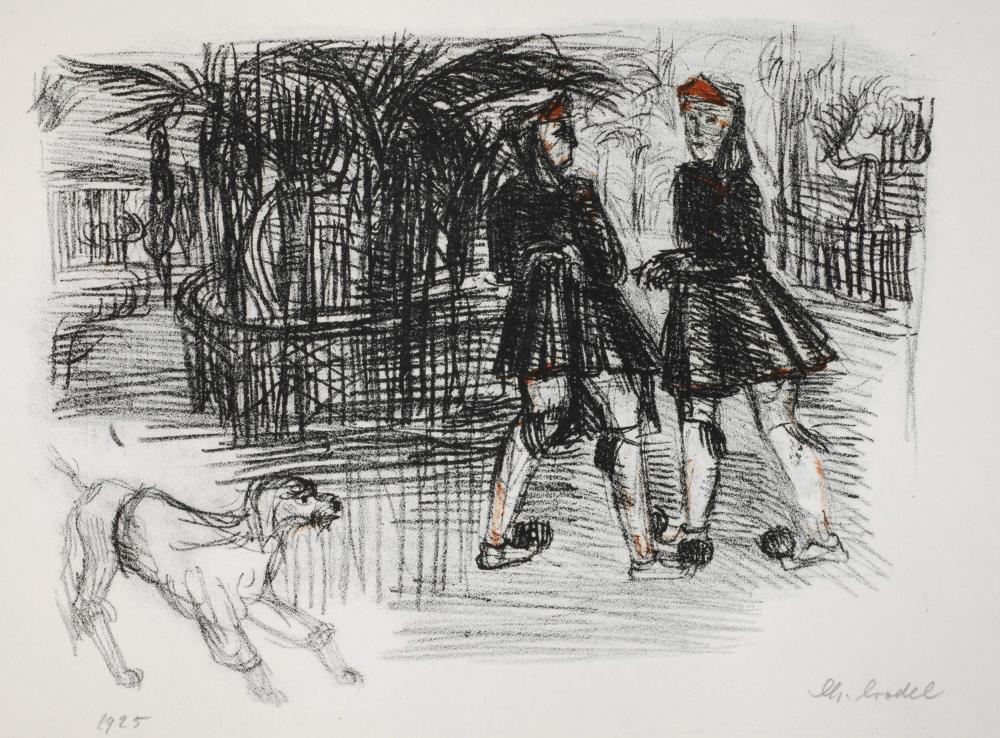 Carl Crodel comparable auction result: charles crodel k niglicher garten in athen