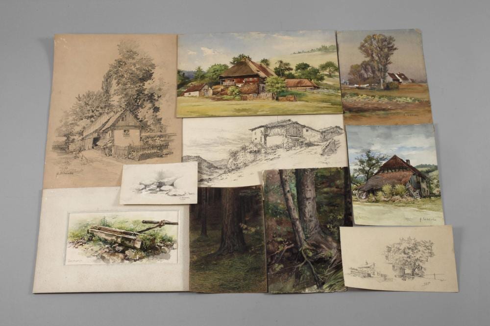 Albin Schlehahn comparable auction result: albin schlehahn konvolut arbeiten auf papier