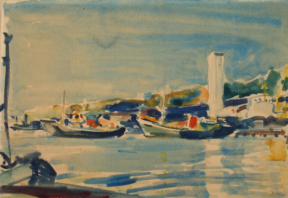 Curt Johannes Georgi comparable auction result: hanns georgi im hafen von sassnitz