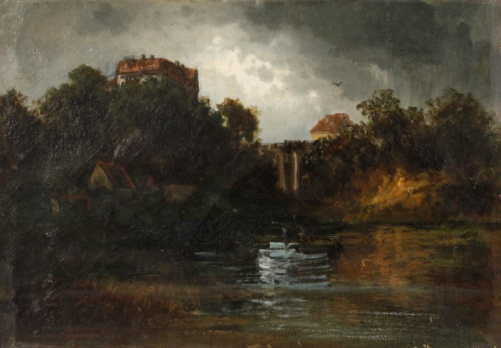 carl ernst morgenstern attr flusslandschaft bei gewitter · Auktionshaus Mehlis GmbH · 2024-08-31 Carl Ernst Morgenstern comparable auction result: carl ernst morgenstern attr flusslandschaft bei gewitter