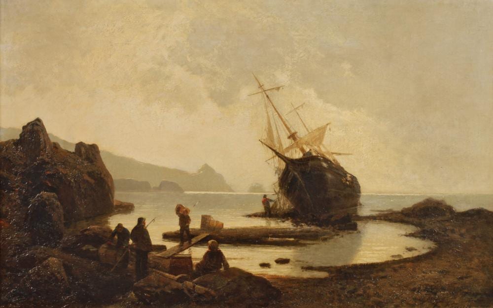 Franz Emil Krause comparable auction result: franz emil krause schiffbruch an der k ste