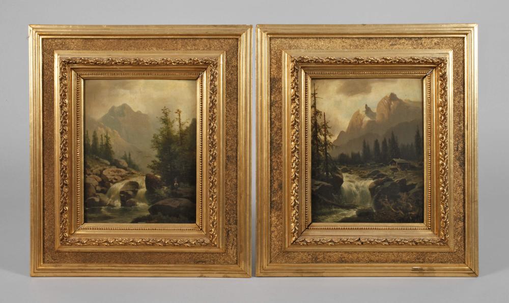 Anton Pick comparable auction result: anton pick paar gebirgslandschaften
