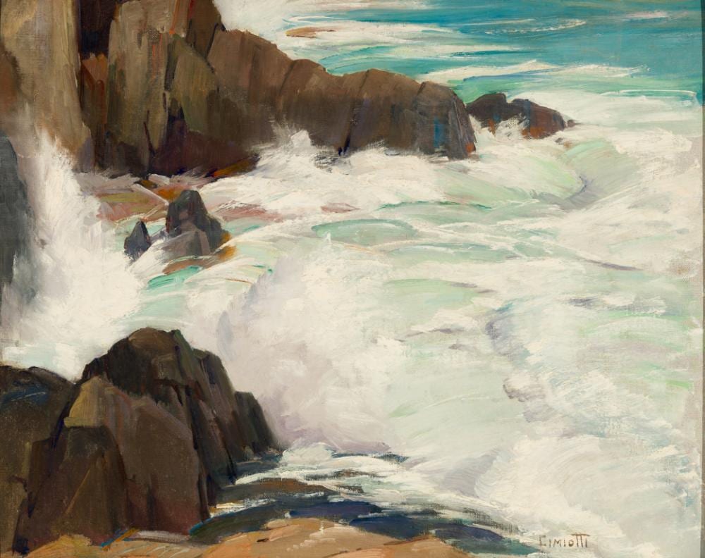 Gustave Cimiotti comparable auction result: gustave cimiotti am 1875 1969 monhegan oil on canvasboard framed