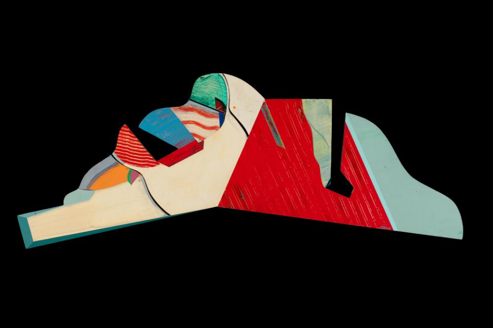 Frederick Lynch comparable auction result: frederick lynch am 1935 2016 the guitar 1985 acrylic on wood construction