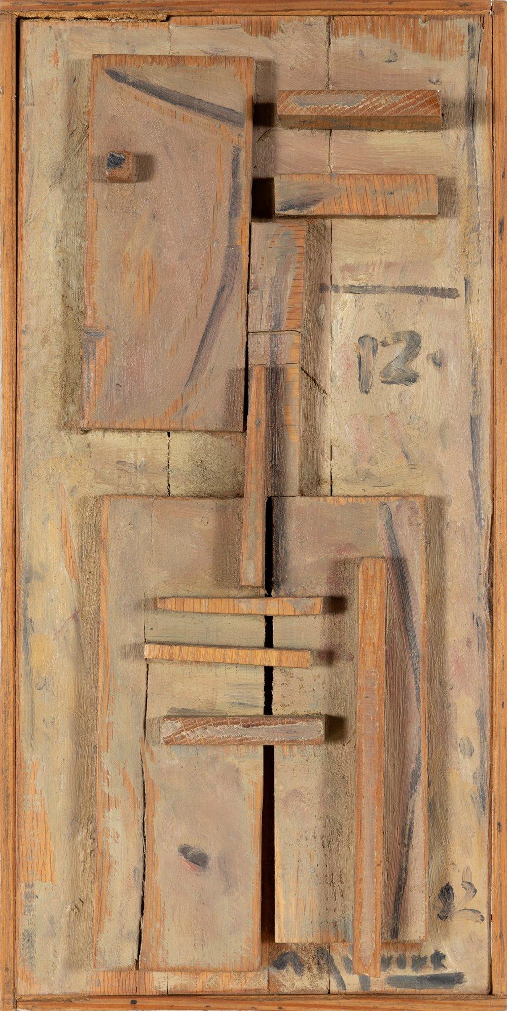 Alceu Ribeiro comparable auction result: alceu ribeiro artigas uruguay 1919 palma de mallorca 2013 figura 1992 assemblage in painted wood signed titled and dated on the back