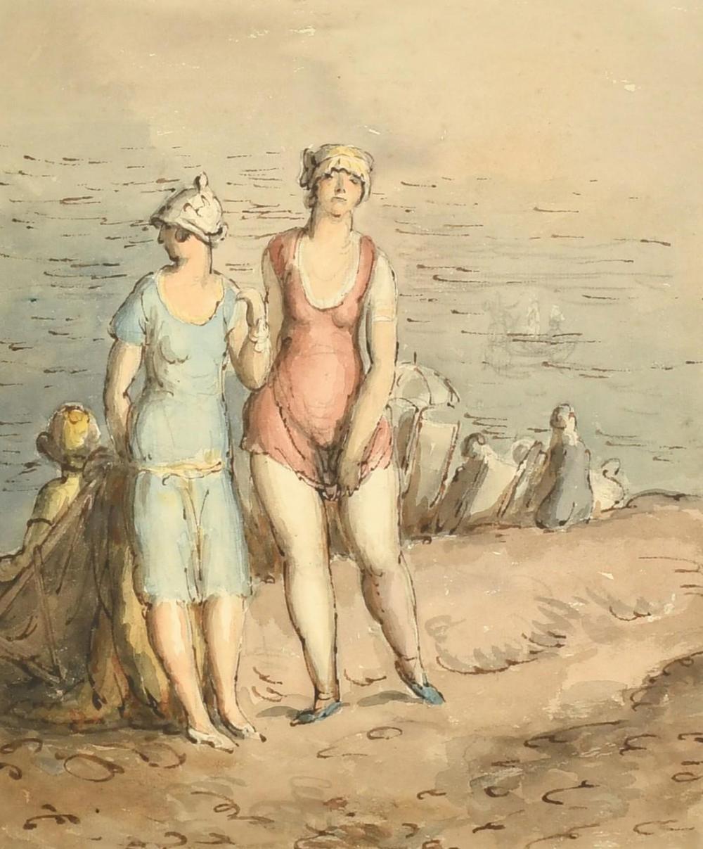 H. Hope Read comparable auction result: harold hope read 1881 1959 female bathers by the sea with figures in deckchairs watercolour 10 5 x 9 2
