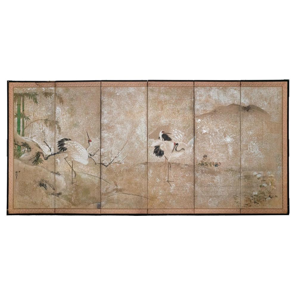 Auction comp thumbnail for JAPANESE SIX-FOLD SCREEN, KANO SCHOOL, EDO PERIOD (1603-1868) (Leonard Joel, Lot 457)