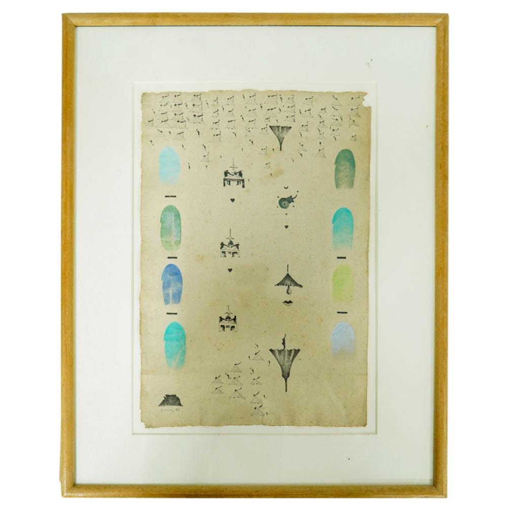 Paulo Garcez comparable auction result: paulo gomes garcez brazilian 1945 1989 mixed media on paper