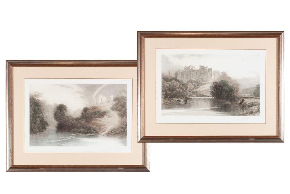 David Law comparable auction result: two castle engravings after david law